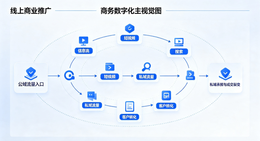 广水市线上商业推广怎么做？全域流量闭环搭建与低成本转化实战指南